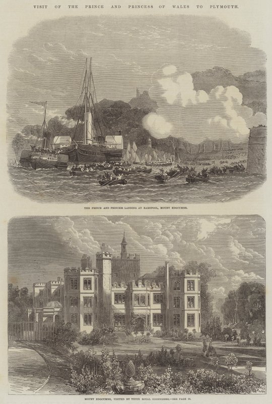 Walesi herceg és hercegnő látogatása Plymouthban alkotó: Edwin Weedon