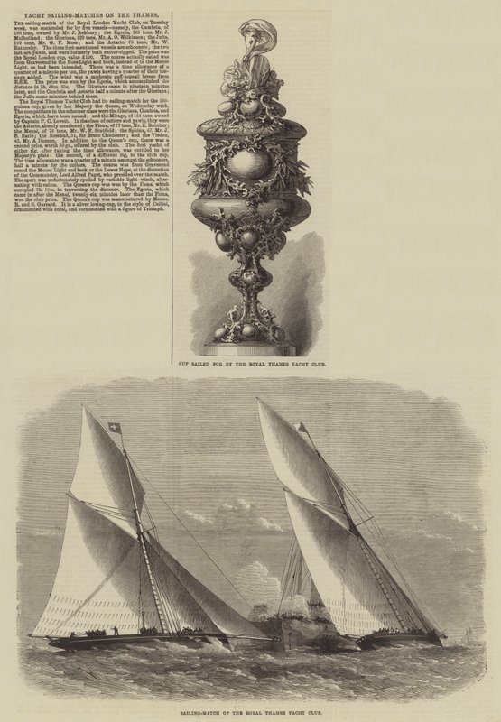Yacht vitorlás-mérkőzések a Temzén alkotó: Edwin Weedon