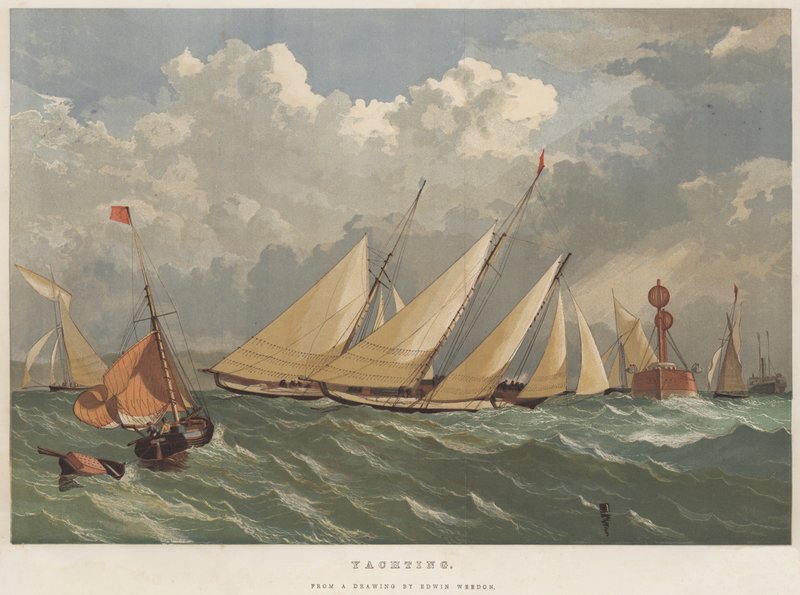 Yachting (chromolitho) alkotó: Edwin Weedon