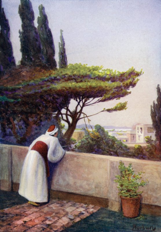 Egy napon a pohara a hercegnő ablakára esett, miközben ott ült és hímzett alkotó: Edwin Arthur Norbury