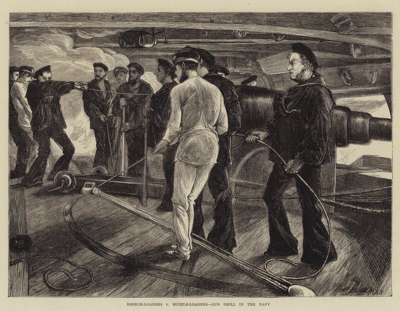 Breech-Loaders kontra torkolat-töltő, fegyverfúró a haditengerészetben alkotó: Edwin Buckman