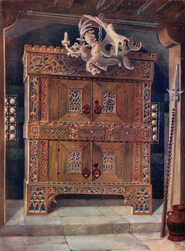 Késő gótikus Schrank. német alkotó: Edwin John Foley