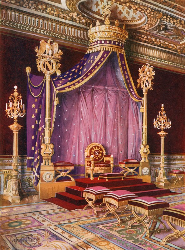 A Salle du Trone a Fontainebleau-i palotában alkotó: Edwin John Foley