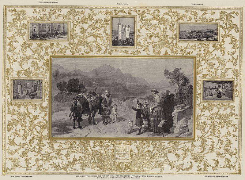 Őfelsége a királynő, a királyi hercegnő és a walesi herceg a skóciai Loch Lagganban alkotó: Edwin Landseer