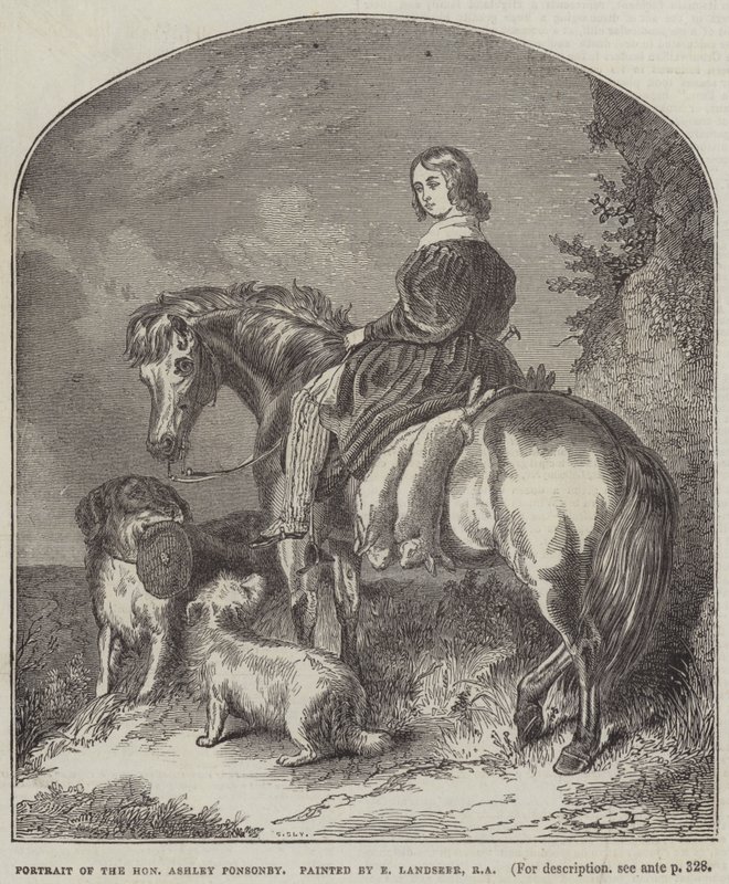 A tisztelt Ashley Ponsonby portréja alkotó: Edwin Landseer