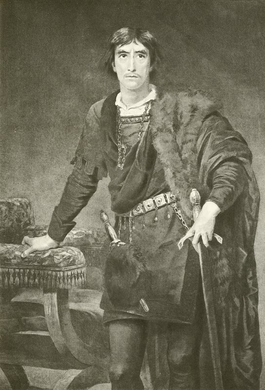 Henry Irving úr mint Hamlet (metszet) alkotó: Edwin Longsden Long