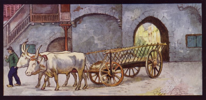 Tervezett ökrök Spanyolországban (színes litó) alkotó: Edwin Noble