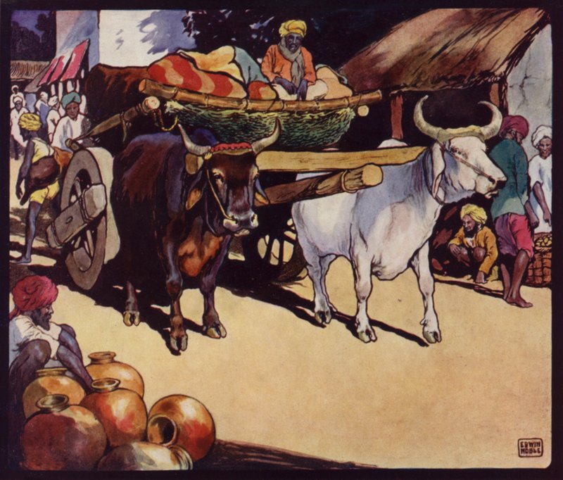 Indian Bullock-Waggon (színes litó) alkotó: Edwin Noble