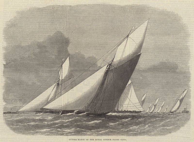 Cutter Match a Royal London Yacht Club-ból alkotó: Edwin Weedon