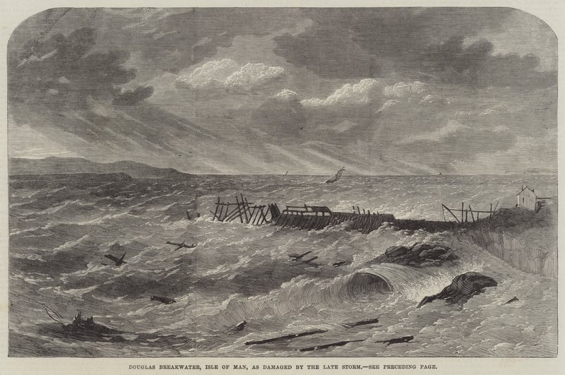 Douglas Breakwater, Man-sziget, a néhai vihar által megrongált alkotó: Edwin Weedon