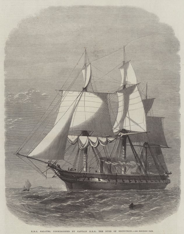 HMS Galatea, HRH kapitány, Edinburgh hercege megbízásából alkotó: Edwin Weedon