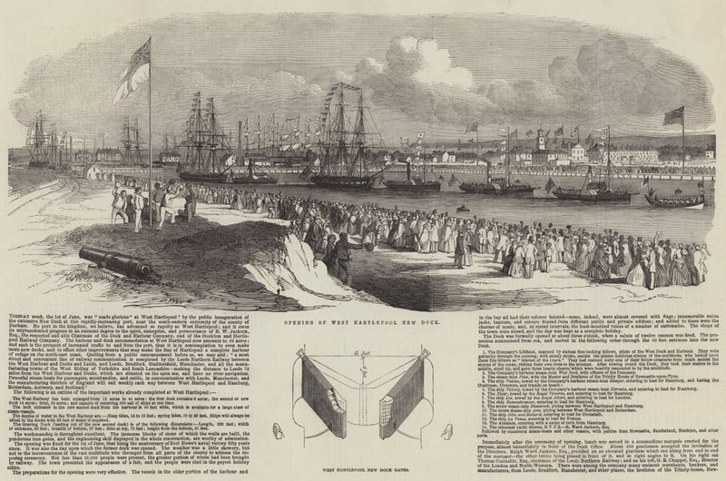 A West Hartlepool New Dock megnyitása alkotó: Edwin Weedon