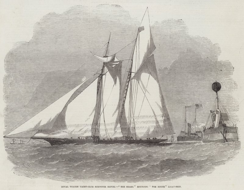 Royal Thames Yacht-Club Schooner Match, A cápa kerekedik az egér fényhajója alkotó: Edwin Weedon