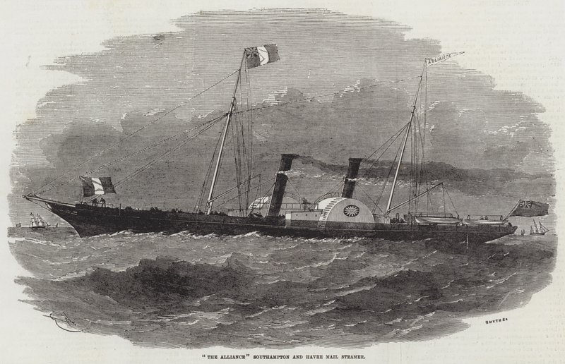 Az Alliance Southampton és a Havre Mail Steamer alkotó: Edwin Weedon