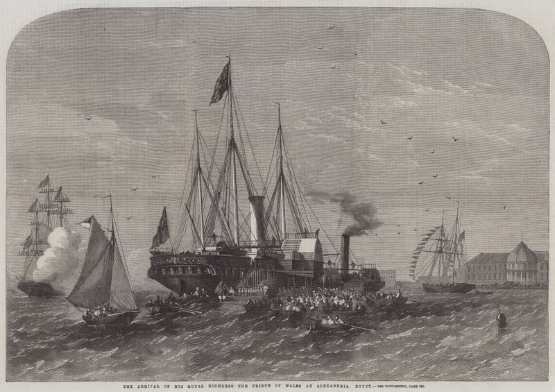 Ő Királyi Fensége, a walesi herceg érkezése Alexandriába, Egyiptomba alkotó: Edwin Weedon