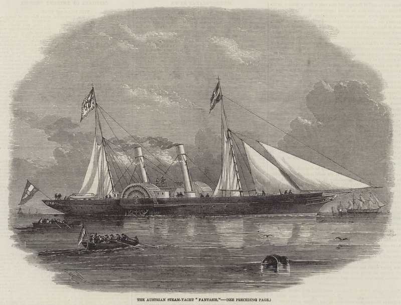 Az osztrák Steam-Yacht Fantasie alkotó: Edwin Weedon