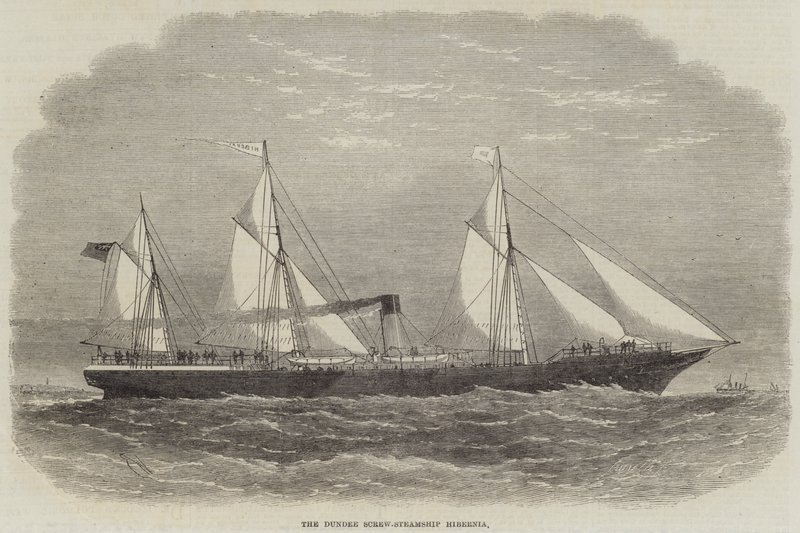 A Dundee csavaros gőzhajó Hibernia alkotó: Edwin Weedon