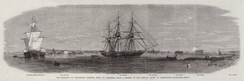 A Charleston kikötő bejárata a védelemmel alkotó: Edwin Weedon