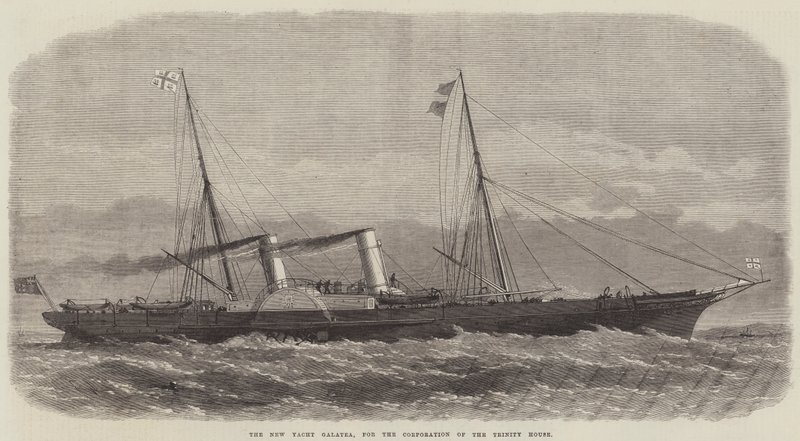 A New Yacht Galatea, a Trinity House Corporation számára alkotó: Edwin Weedon