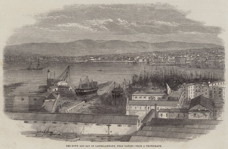 A város és a Castellammare-öböl, Nápoly közelében alkotó: Edwin Weedon
