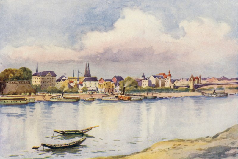 A Rajna: Bonn (színes litográfia) alkotó: Effie Jardine