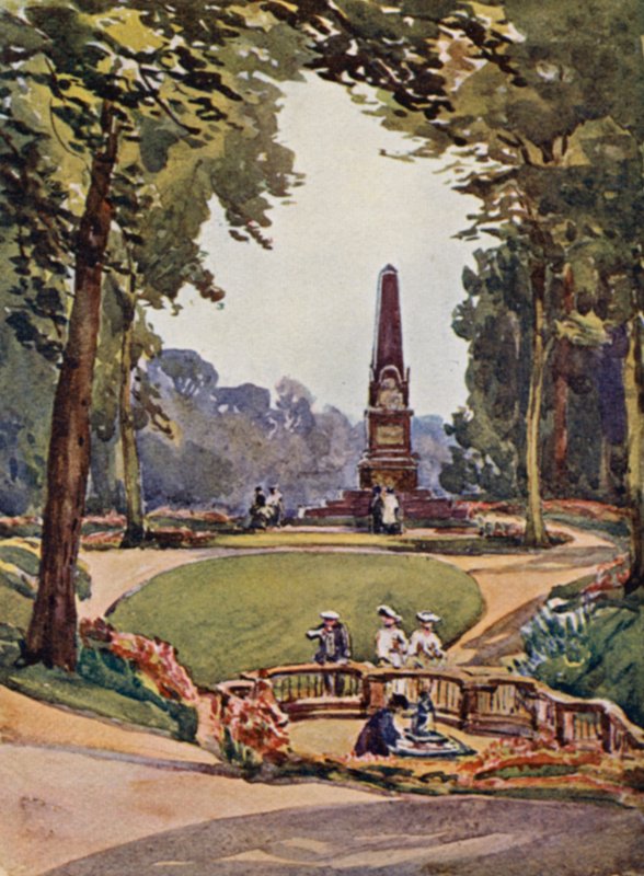 A Rajna: Homburg, a parkban (színes litográfia) alkotó: Effie Jardine