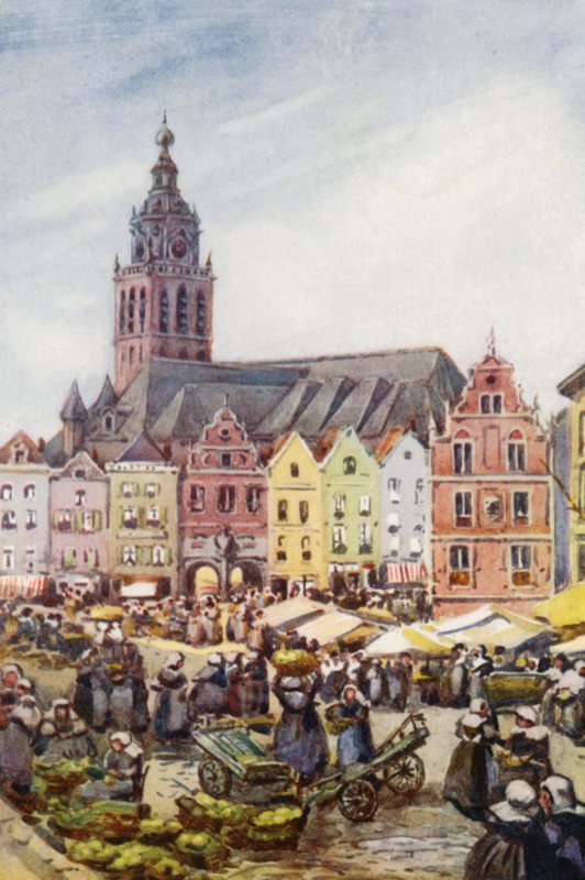A Rajna: Nymegen (színes litográfia) alkotó: Effie Jardine