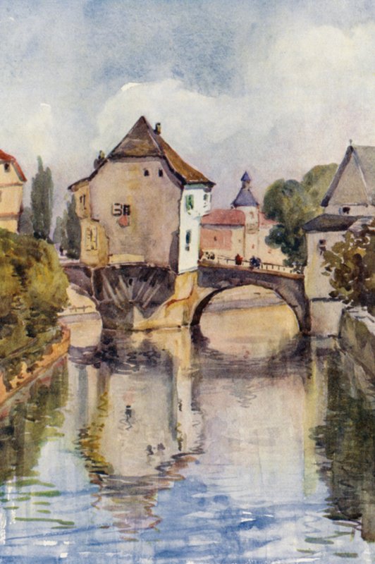 A Rajna: Kreuznachnál (színes litográfia) alkotó: Effie Jardine