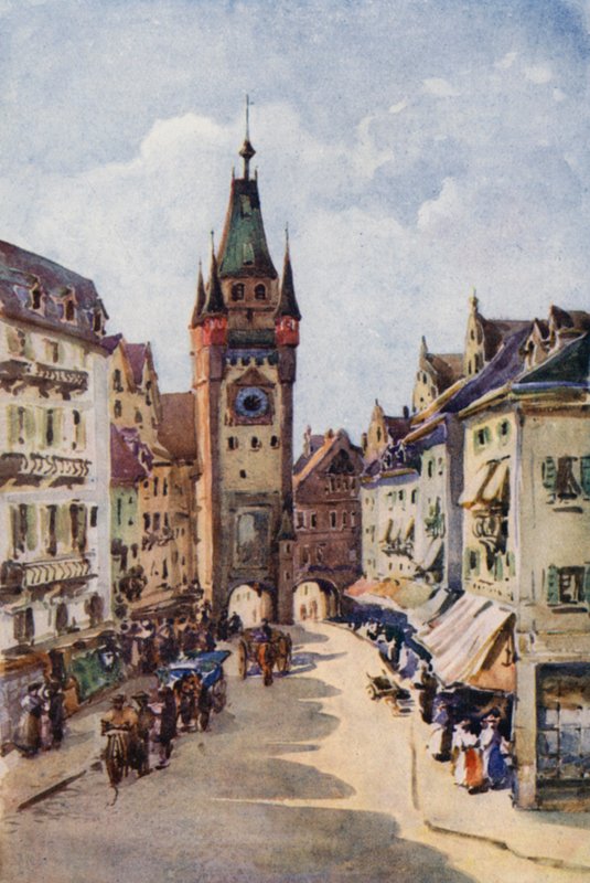 A Rajna: Freiburg-im-Breisgau (színes litográfia) alkotó: Effie Jardine