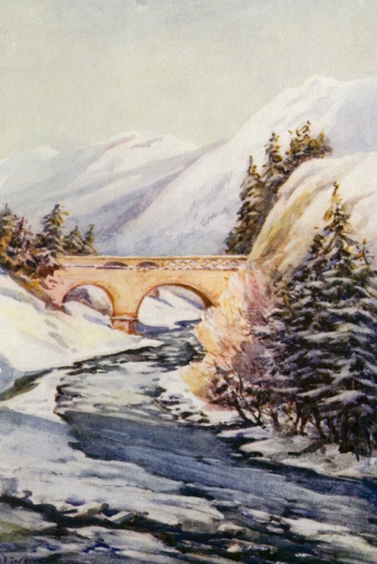 A Rajna: Thusisnál (színes litográfia) alkotó: Effie Jardine