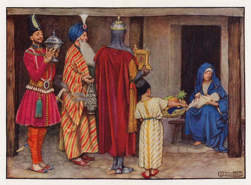 Carols: The Kings from Orient (színes litho) alkotó: Eleanor Fortescue Brickdale