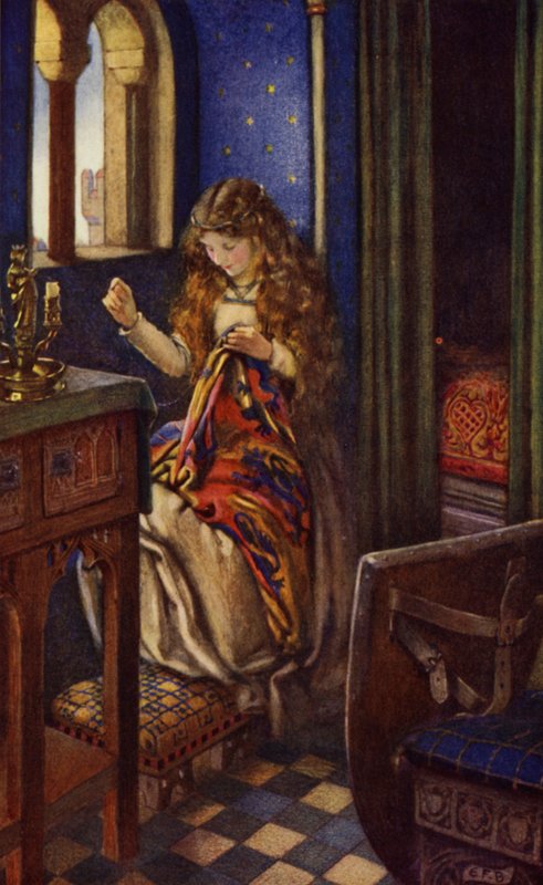 Elaine (színes litó) alkotó: Eleanor Fortescue Brickdale