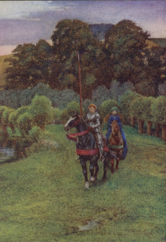 Illusztráció: Alfred Lord Tennyson A király idilljeihez (színes litó) alkotó: Eleanor Fortescue Brickdale