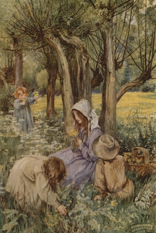 Ó, Angliában lenni most, hogy ott van április (színes litho) alkotó: Eleanor Fortescue Brickdale