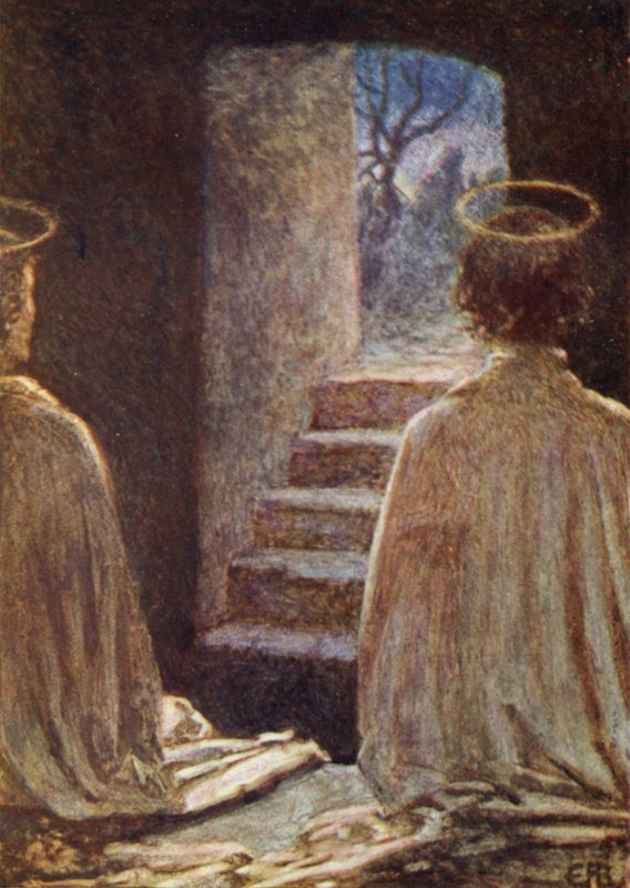 Az üres sír (színes litó) alkotó: Eleanor Fortescue Brickdale