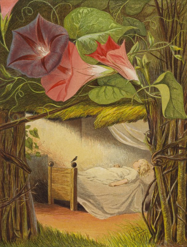 A napsugarak belopóztak, hogy megcsókolják (színes litho) alkotó: Eleanor Fortescue Brickdale
