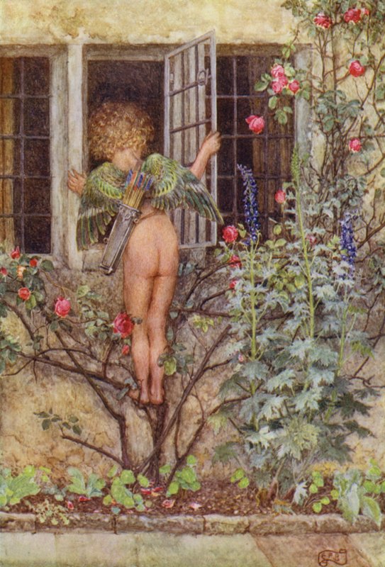 Minden holmival az a szép szemetes, Édes asszonyom, kelj fel, kelj fel, kelj fel! (színes litó) alkotó: Eleanor Fortescue Brickdale