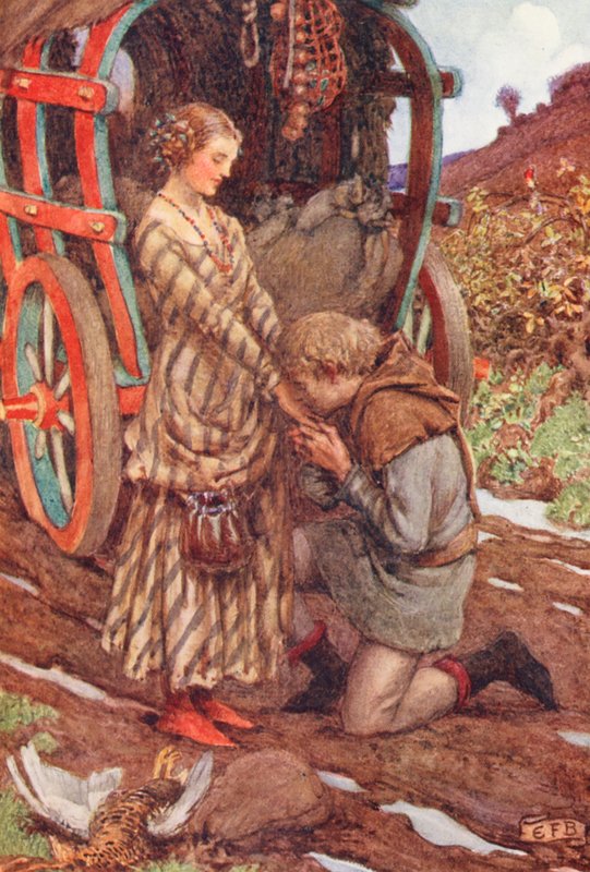Michael Fairless illusztrációja a The Gathering of Brother Hilariushoz (színes litográfia) alkotó: Eleanor Fortescue Brickdale