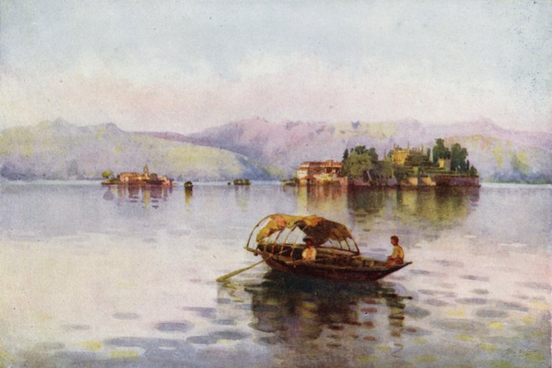 Nyári este, Lago Maggiore (színes litó) alkotó: Ella Du Cane