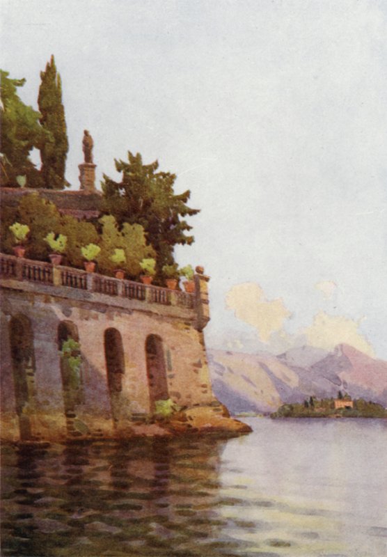 Teraszfal, Lago Maggiore (színes litó) alkotó: Ella Du Cane