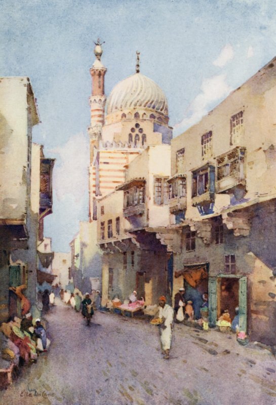 Darb-el-Gamamiz, Kairó (színes litho) alkotó: Ella Du Cane