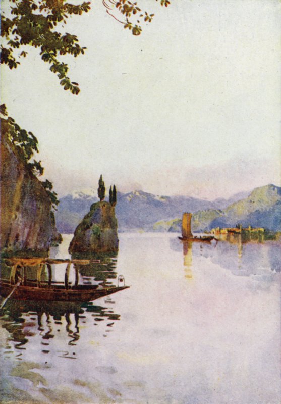 The Point of Bellagio, Comói-tó (színes litho) alkotó: Ella Du Cane