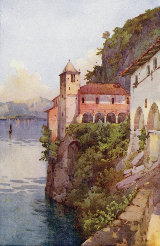 Santa Caterina, Maggiore-tó (színes litho) alkotó: Ella Du Cane