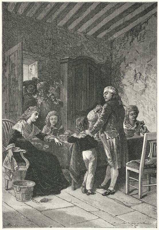XVI. Lajos és családja bebörtönözték a templomban alkotó: Emile Antoine (after) Bayard