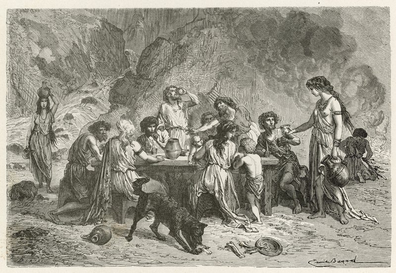 Étkezés a bronzkorban alkotó: Emile Antoine Bayard