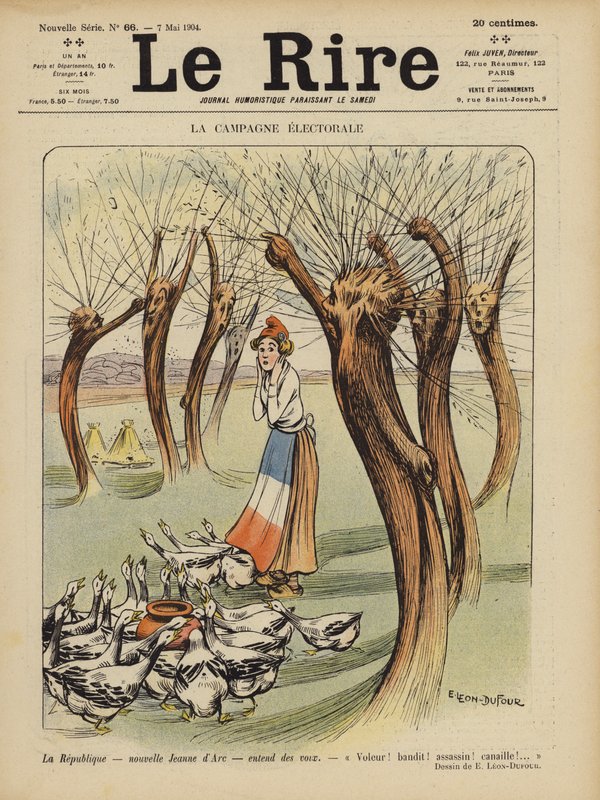 A választási kampány. Illusztráció Le Rire alkotó: Emilien Leon Jean Dufour