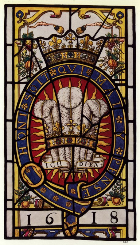 Holborn, Staple Inn, walesi herceg üvegjelvénye, 1618, 2 láb 10 12 magas alkotó: English Photographer