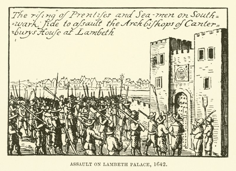 A Lambeth-palota megtámadása, 1642 alkotó: English School