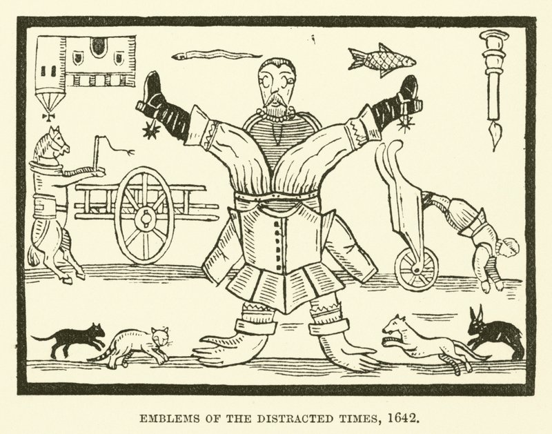 A zavarodott idők jelképei, 1642 alkotó: English School