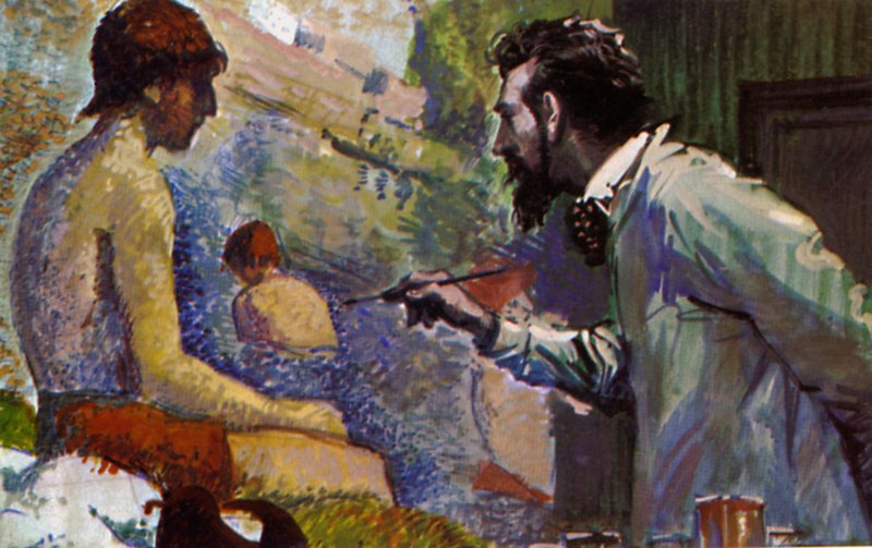 George Seurat Fürdés című festménye alkotó: English School
